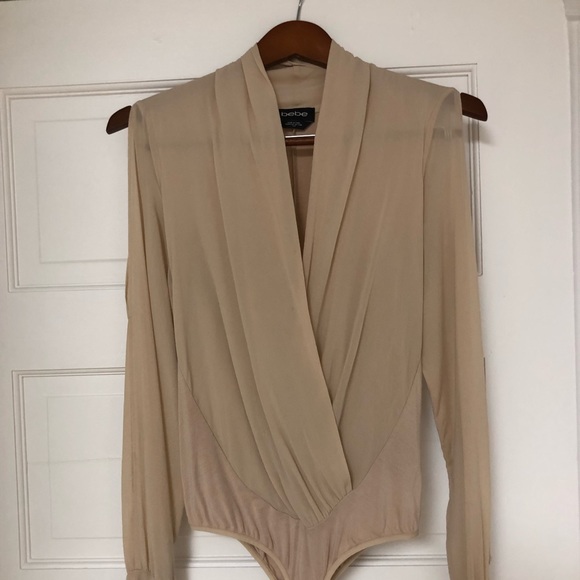bebe Tops - Bebe Beige Bodysuit bebe Tops - Bebe Beige Bodysuit